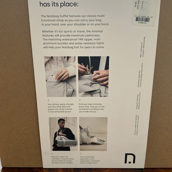 Notabag Black Duffel Bag - Picture 2 of 7